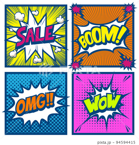 アメコミ風吹き出し素材 94594415