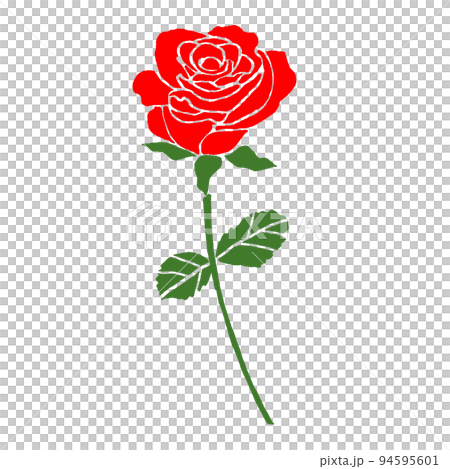 Illustration of a single rose 94595601