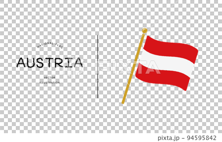 オーストリアの国旗アイコン ベクターイラスト	 94595842