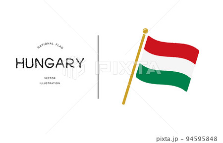 ハンガリーの国旗アイコン ベクターイラスト	 94595848