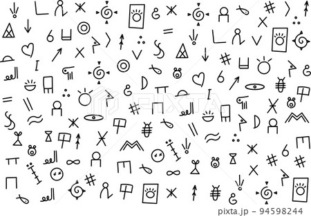 illustration hand draw line of the symbol background. 94598244