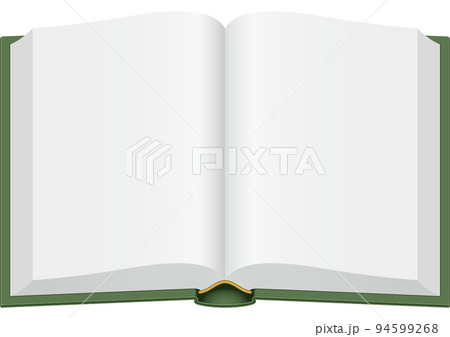 開いたハードカバーの書籍　本のページ 94599268
