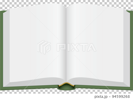 開いたハードカバーの書籍　本のページ 94599268