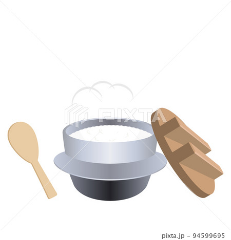 羽釜で炊いたのご飯のイラスト 94599695
