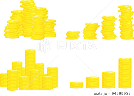お金　コイン　山積み　セット 94599955