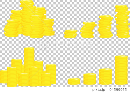 お金　コイン　山積み　セット 94599955
