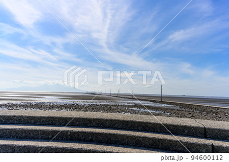 長部田海床路(ながべたかいしょうろ)風景 観光名所 長部田海床路(ながべたかいしょうろ)風景 観光名所 94600112