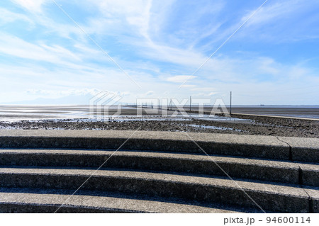 長部田海床路(ながべたかいしょうろ)風景 観光名所 長部田海床路(ながべたかいしょうろ)風景 観光名所 94600114