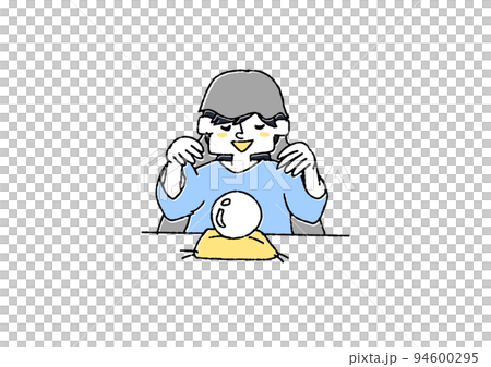 A fortune teller woman, a comical handwritten character A fortune teller woman, a comical handwritten character 94600295