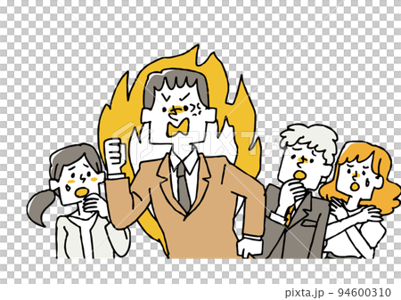A man who always gets angry and scares people around him. 94600310