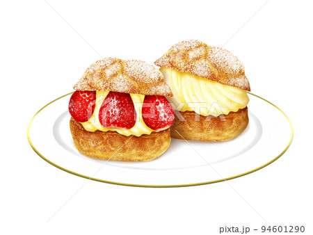 シュークリーム カスタード いちご シュークリーム カスタード いちご 94601290