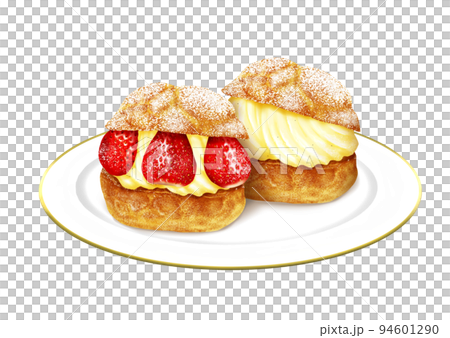 シュークリーム カスタード いちご シュークリーム カスタード いちご 94601290