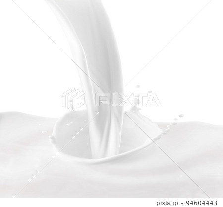 splashing milk on a white background 94604443