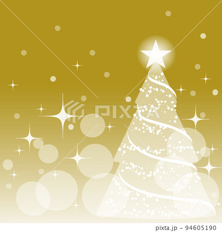 雪と輝くクリスマスツリー 94605190
