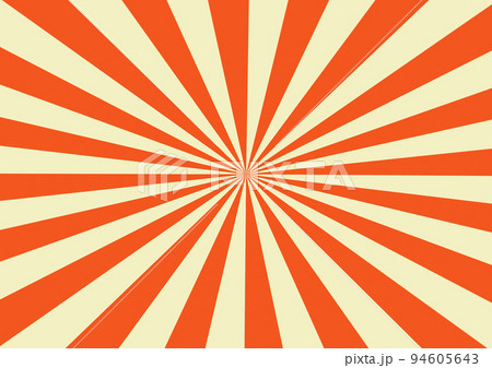 Sunburst pattern background, orange color, burst illustration template for product backdrop, banner, poster. 94605643