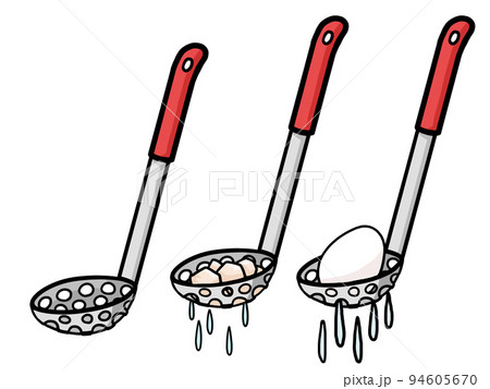 穴空きお玉3本のイラスト 穴空きお玉3本のイラスト 94605670