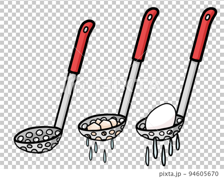 穴空きお玉3本のイラスト 穴空きお玉3本のイラスト 94605670