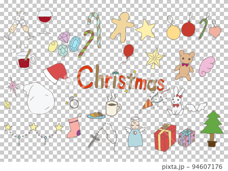 かわいいクリスマスのイラスト素材【手描き・ベクター】 94607176