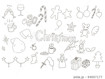 かわいいクリスマスのイラスト素材【手描き・ベクター】 94607177
