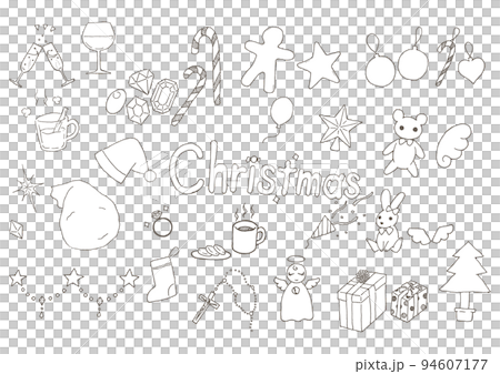 かわいいクリスマスのイラスト素材【手描き・ベクター】 94607177