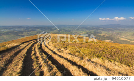 Carpathian mountains, Ukraine. Mountains during sunset. Beautiful natural landscape in the summer time Carpathian mountains, Ukraine. Mountains during sunset. Beautiful natural landscape in the summer time 94610077
