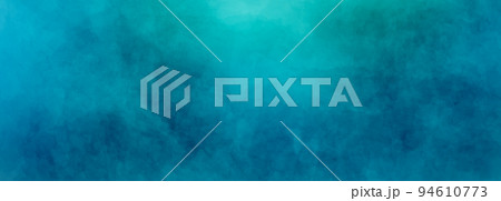 Vibrant turquoise blue green color paint background watercolor marbled paper texture with abstract stained pattern teal colored gradient textured backdrop bright abstract website header banner design 94610773