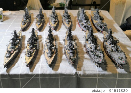 日本海軍全12戦艦のプラモデル模型 94611320