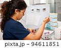 Scientist preparing samples for flow cytometric analysis using a monoclonal antibody. 94611851