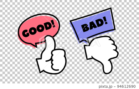 ナイス いいね バッド アイコン ベクターイラスト 94612690