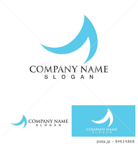 Wave logo beach simple vector Wave logo beach simple vector 94614868