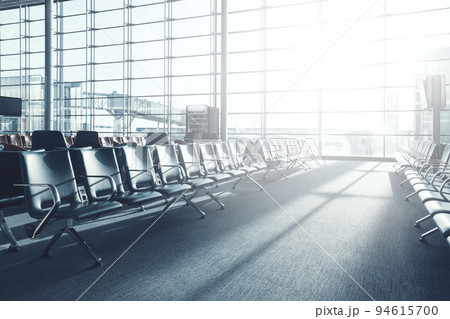 Empty airport terminal with seats Empty airport terminal with seats 94615700