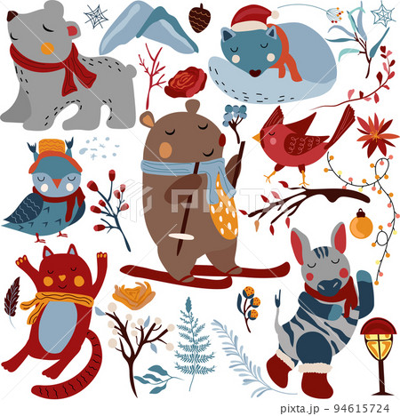 Winter Animals Stock Illustrations – 49,597 Winter Animals Stock