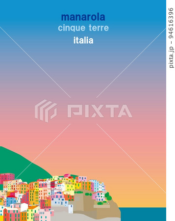 マナローラ manarola チンクエテッレ cinque terre イタリア italia 夕景 マナローラ manarola チンクエテッレ cinque terre イタリア italia 夕景 94616396