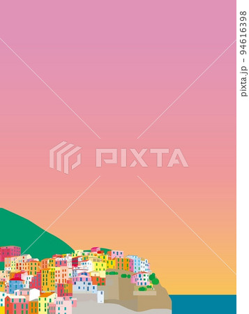 マナローラ　manarola　チンクエテッレ　cinque　terre　イタリア　italia　夕景 94616398