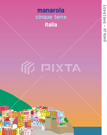 マナローラ manarola チンクエテッレ cinque terre イタリア italia 夕景 マナローラ manarola チンクエテッレ cinque terre イタリア italia 夕景 94616403