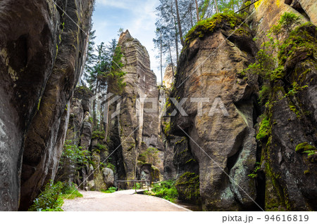 Rock city in the Adrspach Rocks, part of the Adrspach-Teplice Landscape Park in the Czech Republic 94616819