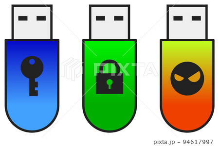 電子データを記録するUSBメモリのサンプルイラスト 94617997