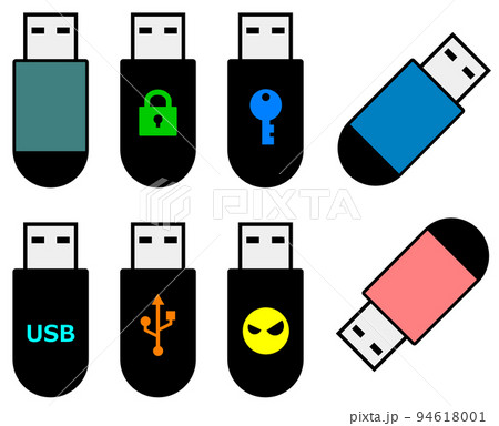 電子データを記録するUSBメモリのサンプルイラスト 94618001