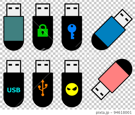 電子データを記録するUSBメモリのサンプルイラスト 94618001