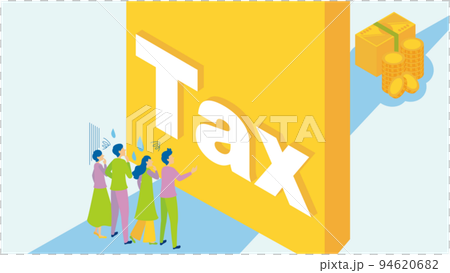 Young men and women who are troubled by the high tax wall Young men and women who are troubled by the high tax wall 94620682