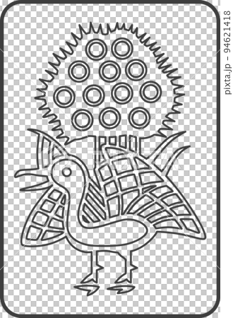 一索の線画麻雀牌 一索の線画麻雀牌 94621418