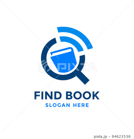 Find book logo design template. Online reading book symbol. Education media concept. Find book logo design template. Online reading book symbol. Education media concept. 94623536