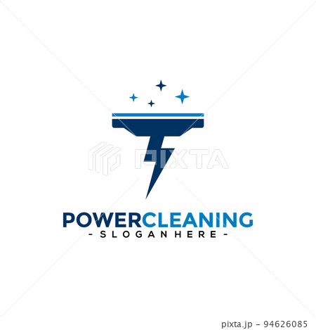 Power Cleaning Logo Vector. Creative Cleaning Logo Template Design. 94626085