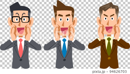 三個商人大聲呼喊 94626703