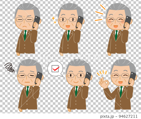 一位穿西裝的老人打電話 2 一位穿西裝的老人打電話 2 94627211