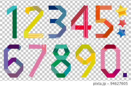 マスキングテープ文字_数字のイラスト素材 [94627605] - PIXTA