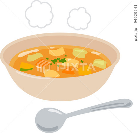 スープ皿に入った野菜スープ 94629541