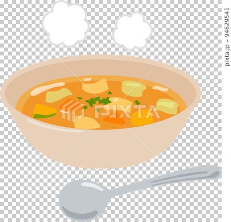 スープ皿に入った野菜スープ 94629541