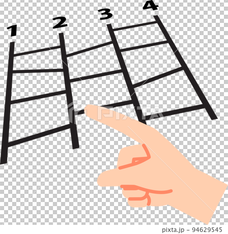 あみだくじを辿る指 94629545