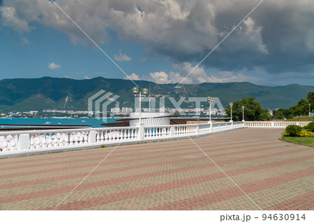 Russia. Krasnodarskiy kray. August 13, 2022. The picturesque embankment of Gelendzhik on Cape Tolstoy. Russia. Krasnodarskiy kray. August 13, 2022. The picturesque embankment of Gelendzhik on Cape Tolstoy. 94630914